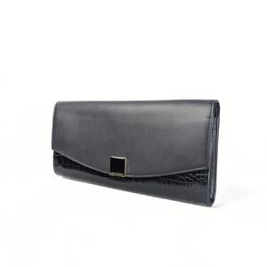 Ted Baker Crocodile Embossed Leather Envelope Evening Clutch Bag
